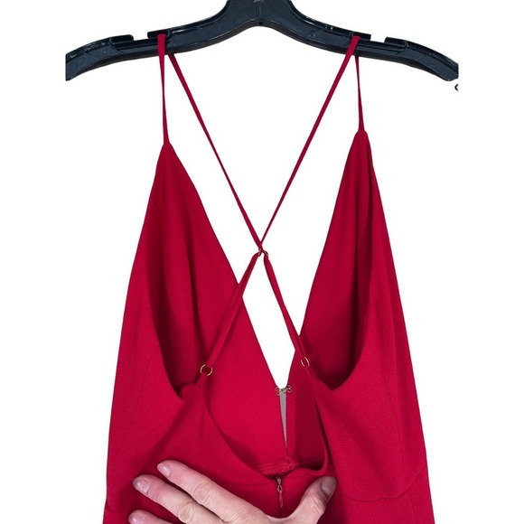 Stylestalker Womens Spaghetti Strap Halter Jumpsuit Crossback Sleeveless Size 2 - Picture 7 of 14